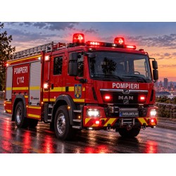 Kit complet de semnalizare optica si acustica pentru autospeciale de pompieri Kit complet de semnalizare optica si acustica pentru autospeciale de pompieri